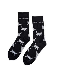 Signature Sochen, schwarz mit Katze 1